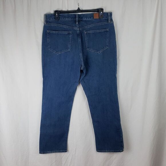 Land's End Women's 12 High Rise Straight Blue Jeans - Picture 5 of 11